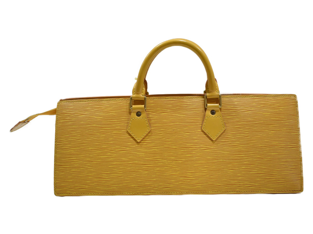 Louis Vuitton Triangle Epi Leather Handbag Horizontal Bag Yellow Sac